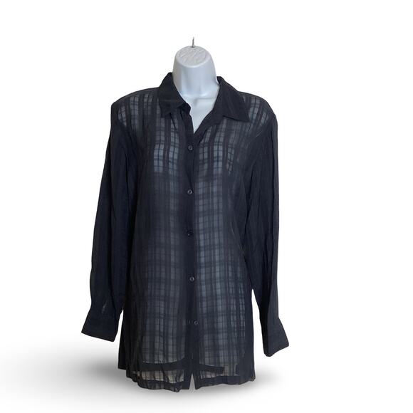 Norton McNaughton Sheer Button Down - Picture 1 of 5